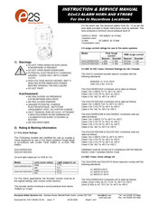 E2S D2 C2X05DC024 Series Instructions/Service Manual
