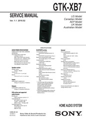 Sony GTK-XB7 Service Manual