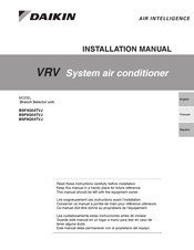 Daikin BSF8Q54TVJ Installation Manual