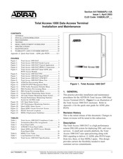 Adtron Total Access 1000 Installation And Maintenance Manual