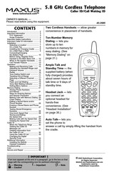 Maxus 43-3585 Owner's Manual
