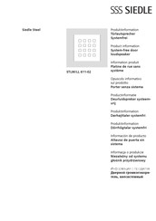 SSS Siedle Siedle Steel STLM/LL 611-02 Product Information