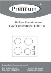Premium PES600A Use & Care Manual
