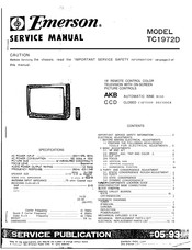 Emerson Orion TC1972D Service Manual