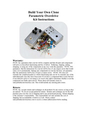 BYOC Parametric Overdrive Instructions Manual