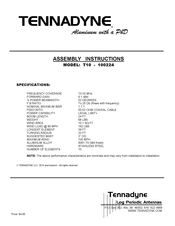 TENNADYNE T10 Assembly Instructions Manual