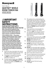 Honeywell Home Quietset Hyf290e4 Manuals Manualslib