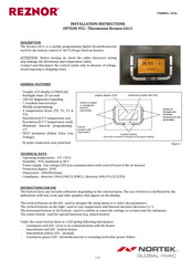 Reznor Kronos GA11 Installation Instructions Manual