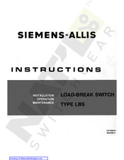 Siemens-Allis LBS Series Instructions Manual