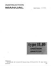 Tektronix 1L10 Instruction Manual