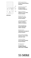 SSS Siedle AFS 870-0 W Operating Instructions Manual