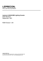 Leprecon LM-850 Manual