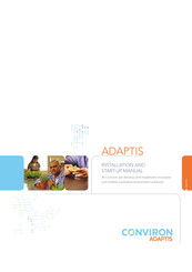 Conviron ADAPTIS Series Installation And Start-Up Manual