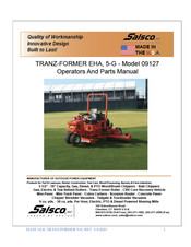 Salsco TRANZ-FORMER 5-G Operator And Parts Manual