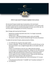 ELECTROCOMPANIET ECD 2 Firmware Update Instructions