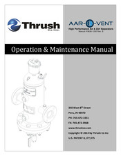 THRUSH AAR-O-VENT TBSR Operation & Maintenance Manual