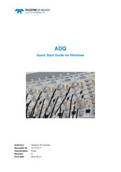 Teledyne SP Devices ADQ Quick Start Manual