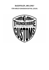 Thunderbike M8 LONG Installation Instructions Manual