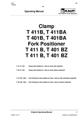 KAUP T 401 BZ Operating Manual