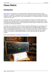 MIDIbox Chaos Matrix Manual