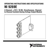 National Instruments NI 9269E Operating Instructions And Specifications