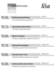 Humantechnik A-2467-0 Operating Instructions Manual