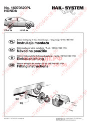 Hak-System 16070520PL Fitting Instructions Manual