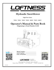 LOFTNESS High Flow 781D3 Operator's Manual / Parts Book