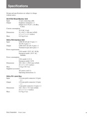 Sony SXA-J751 Operating Instructions Manual