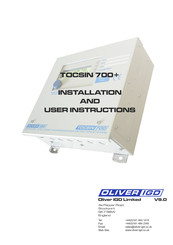 Oliver IGD TOCSIN 700+ Installation And User Instructions Manual