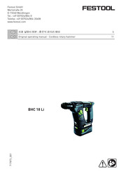 Festool BHC 18 Li 5,2-Plus Operating Manual