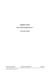 Michell Instruments Optidew Vision User Manual