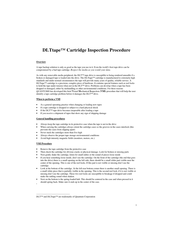 Quantum DLT Series Inspection Procedure
