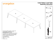ORANGEBOX Cubb Tables 3 Leaf Table Assembly Instruction Manual