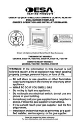 Desa HEARTH CDCFTP Owner's Operation And Installation Manual