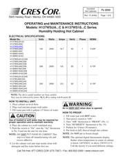 Cres Cor H137WSUA C Series Operating And Maintenance Instructions Manual