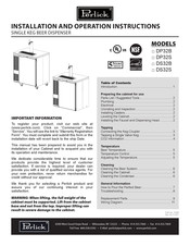 Perlick DS32B Installation And Operation Instructions Manual