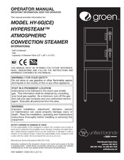 Dover Unified Brands Groen HyperSteam HY-6G Operator's Manual