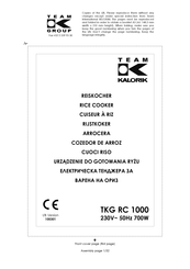 Team Kalorik TKG RC 1000 Operating Instructions Manual