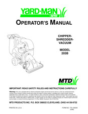MTD Yard-Man 203b Operator's Manual