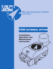 VAC V200EX Installation,Operation And Maintenance Instruction