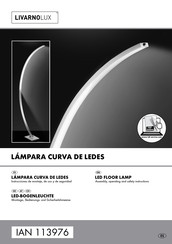 LIVARNO LUX LED FLOOR LAMP Assembly, Operating And Safety Instructions