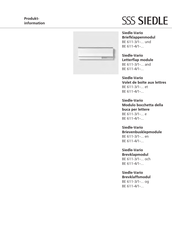 SSS Siedle Vario BE 611-3/1-0 AG Product Information