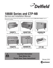 Manitowoc Delfield 18672PTBM Service And Installation Manual