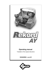 Silca Rekord AY Operating Manual