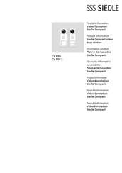 SSS Siedle Compact CV 850-2 Product Information