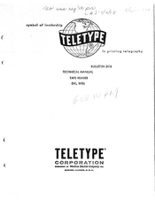Teletype BX Technical Manual