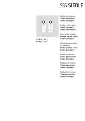 SSS Siedle Compact CV 850-2-02 W Product Information