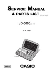 Casio My Magic Diary JD-5000 Operation, Service Manual & Parts List