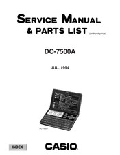 Casio DC-7500A Service Manual & Parts List